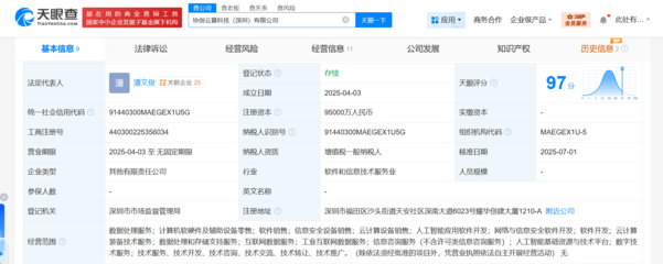 協(xié)創(chuàng)數(shù)據(jù)旗下云算科技公司增資至9.5億元，增幅9400%，深化計算機軟硬件零售布局